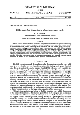 Eddy-Mean-Flow Interaction in a Barotropic Ocean Model