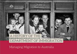 A History of the Department of Immigration