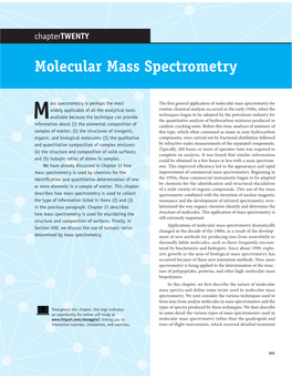 Molecular Mass Spectrometry