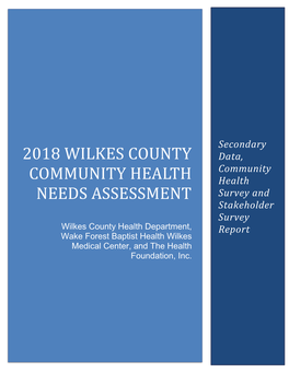 2018 Wilkes County Community Health Needs Assessment (CHNA)