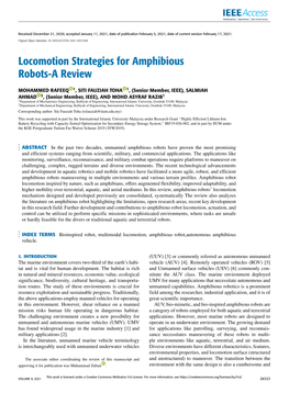 Locomotion Strategies for Amphibious Robots-A Review