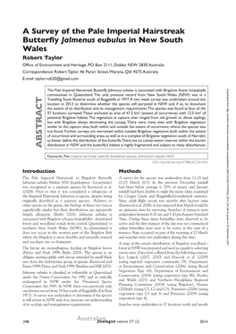 A Survey of the Pale Imperial Hairstreak Butterfly Jalmenus