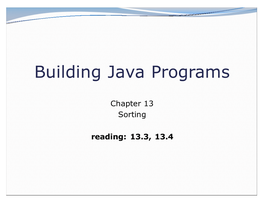 Building Java Programs