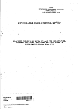 Consultative Environmental Review