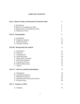 Table of Contents