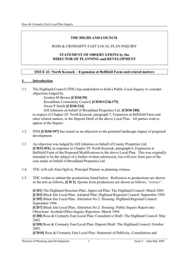 The Highland Council Ross & Cromarty East Local Plan