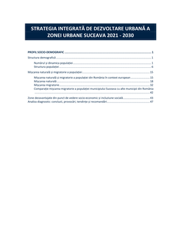 2.1. Profil Socio Demografic SIDU Suceava