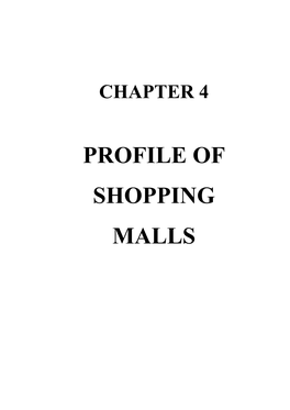 Profile of Shopping Malls