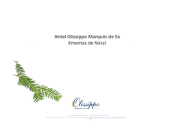 Hotel Olissippo Marquês De Sá Ementas De Natal