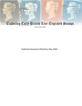 Published American Philatelist, May 2020