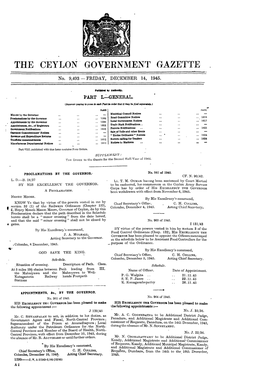 The Ceylon Government Gazette