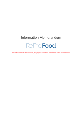 Information Memorandum