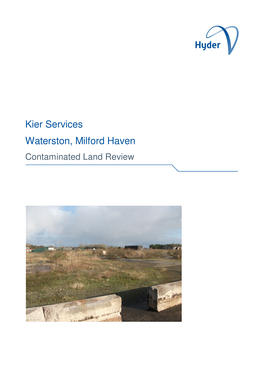 Kier Services Waterston, Milford Haven Contaminated Land Review