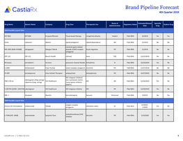 Brand Pipeline Forecast 4Th Quarter 2019