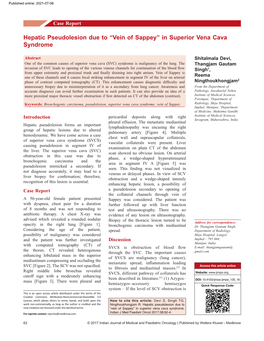 In Superior Vena Cava Syndrome