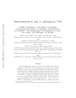 First Search for 2$\Varepsilon $ and $\Varepsilon\Beta^+ $ Processes In