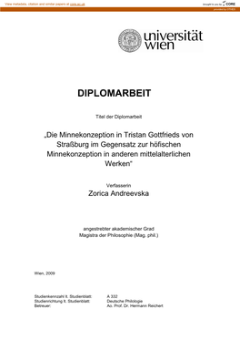 Diplomarbeit