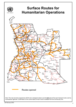 Surface Routes for Humanitarian Operations