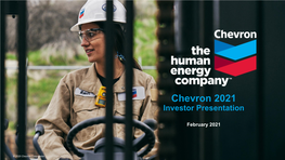 Chevron 2021 Investor Presentation