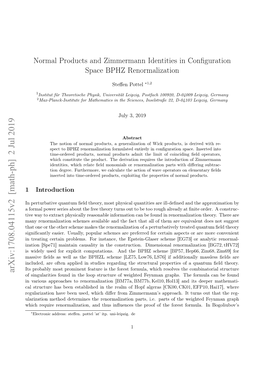 Normal Products and Zimmermann Identities in Configuration Space