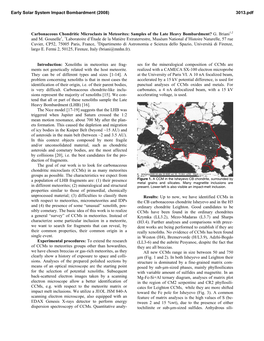 Carbonaceous Chondritic Microclasts in Meteorites: Samples of the Late Heavy Bombardment? G