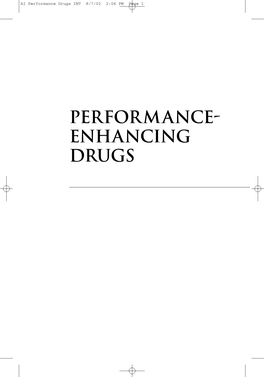 Performance- Enhancing Drugs AI Performance Drugs INT 8/7/02 2:06 PM Page 2