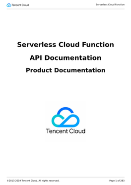 Serverless Cloud Function API Documentation