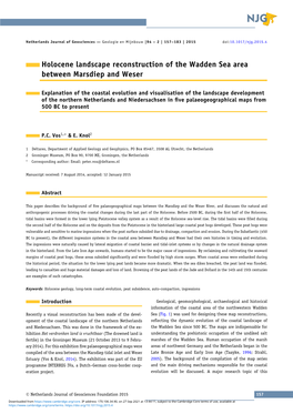 Holocene Landscape Reconstruction of the Wadden Sea Area Between Marsdiep and Weser