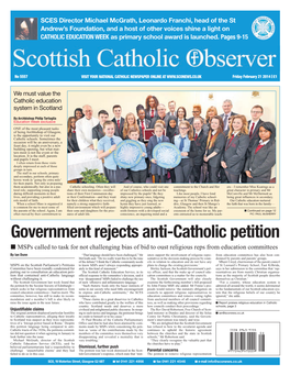 Government Rejects Anti-Catholic Petition