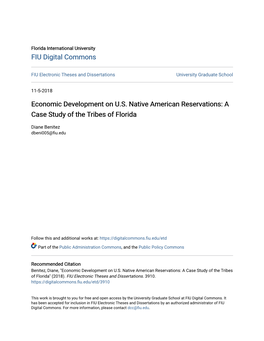 Economic Development on US Native American