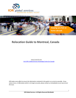 Relocation Guide to Montreal, Canada