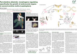 Pyrrolizidine Alkaloids: Morphogens Regulating F I Boppre@Fzi.Uni-Freiburg.Dez Speciﬁcally the Growth of Androconial Organs Creatonotos