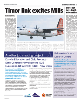 Timor Link Excites Mills Korean Firm