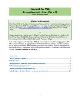 Codebook RAI-MLG Regional Authority Index (RAI V