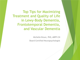 Dementia with Lewy Bodies