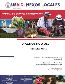 DIAGNOSTICO DEL Sibinal, San Marcos