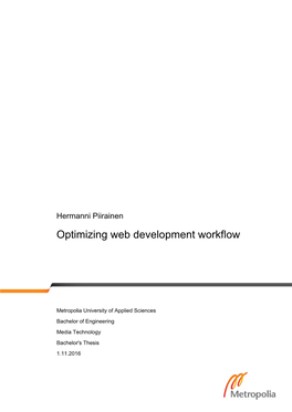 Optimizing Web Development Workflow