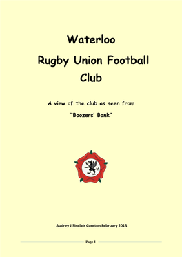 Waterloo Rugby Union Football Club