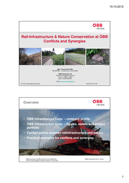Rail-Infrastructure & Nature Conservation at ÖBB Conflicts And