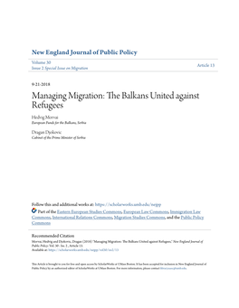 Managing Migration: the Balkans United Against Refugees