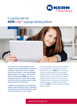 E-Learning with the KERN Lingo™ Language Learning Platform