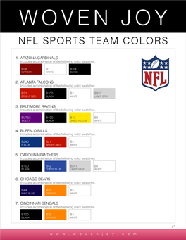 Nfl Sports Team Colors