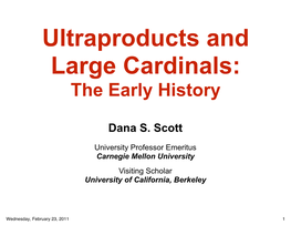Ultraproducts and Large Cardinals: the Early History
