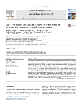 Use of Tethersonde and Aircraft Profiles to Study the Impact of Mesoscale and Microscale Meteorology on Air Quality