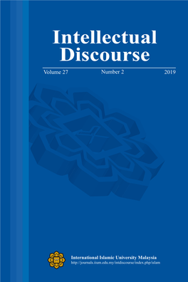 Intellectual Discourse Volume 27 Number 2 2019