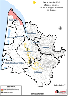 Territoires Des Scot Et Zones À Risques Du SAGE Nappes Profondes