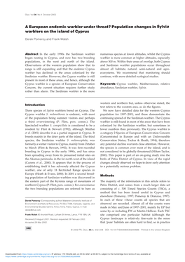 A European Endemic Warbler Under Threat? Population Changes in Sylvia Warblers on the Island of Cyprus