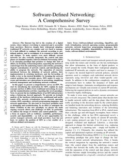 Software-Defined Networking: a Comprehensive Survey