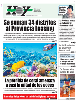 Se Suman 34 Distritos Al Provincia Leasing