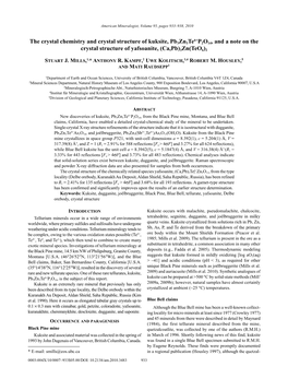 The Crystal Chemistry and Crystal Structure of Kuksite, Pb3zn3te6+